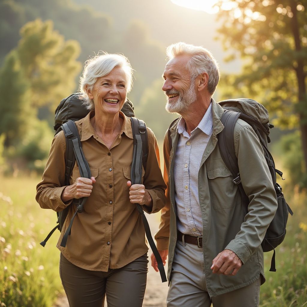 Elderly couple enjoying active lifestyle
